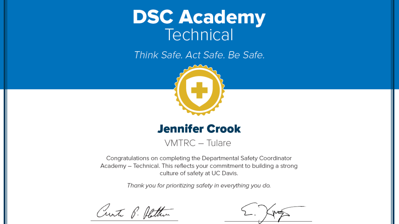 DSC Academy's FirstEver Graduates Safety Services